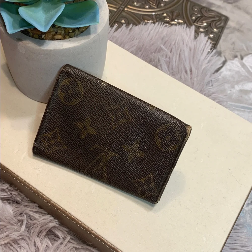 🌹VINTAGE LOUIS VUITTON AUTHENTIC Leather Brown SIGNATURE KEY Wallet 6 rings - Picture 5 of 16